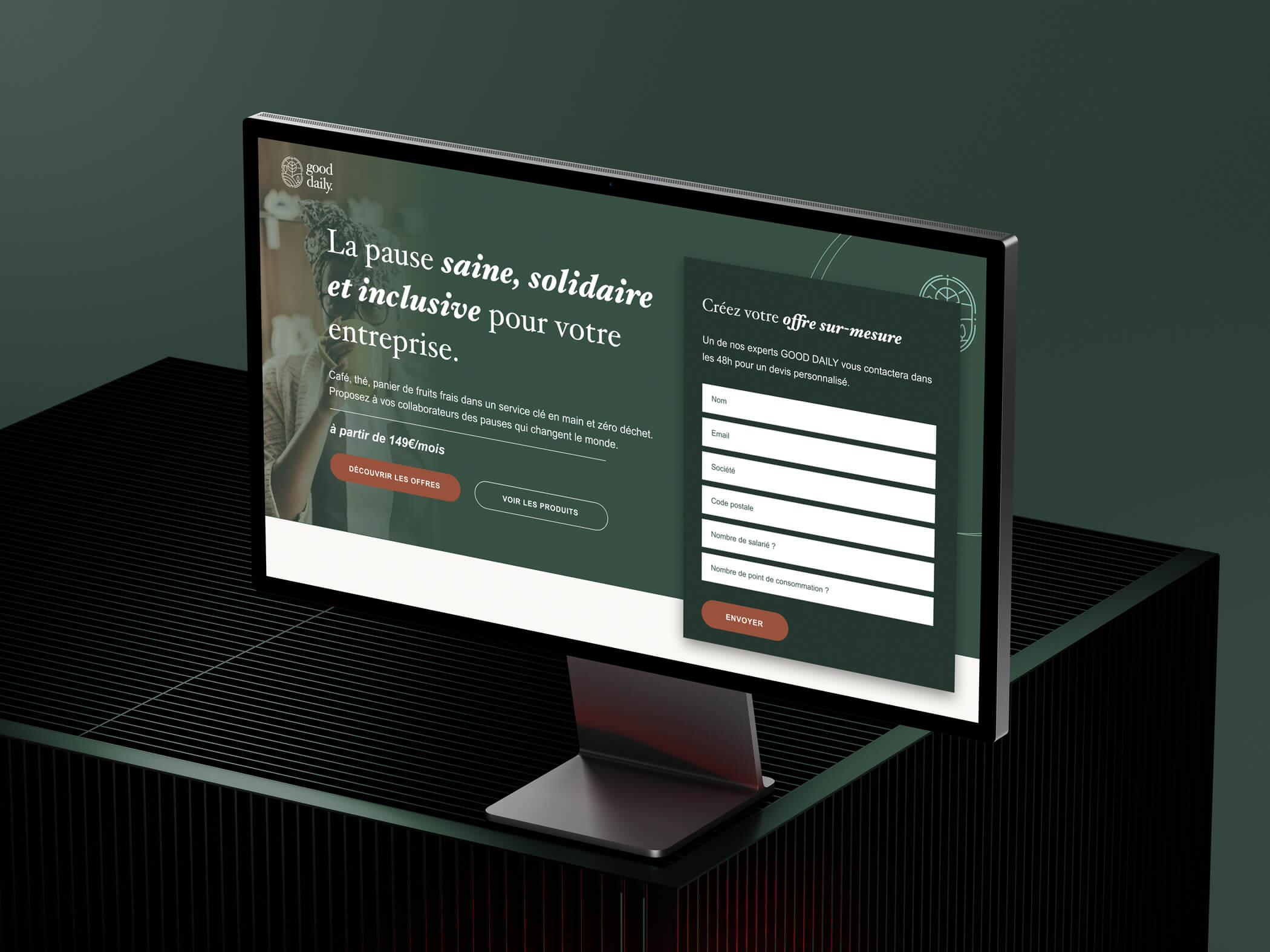Landing page d'acquistion Goodaily du groupe Cèdre